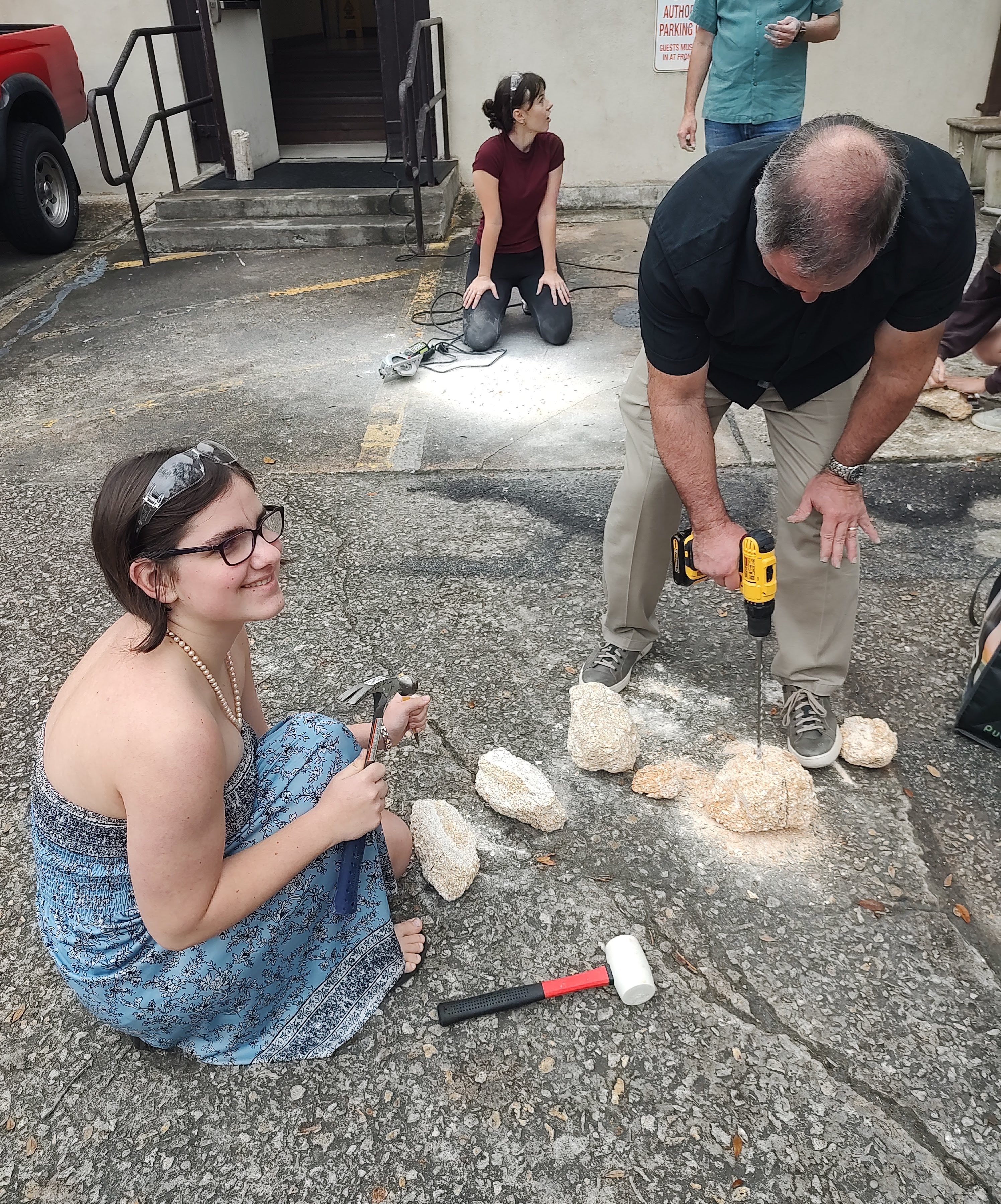 Preservation work with coquina at PISA Lab St. Augustine