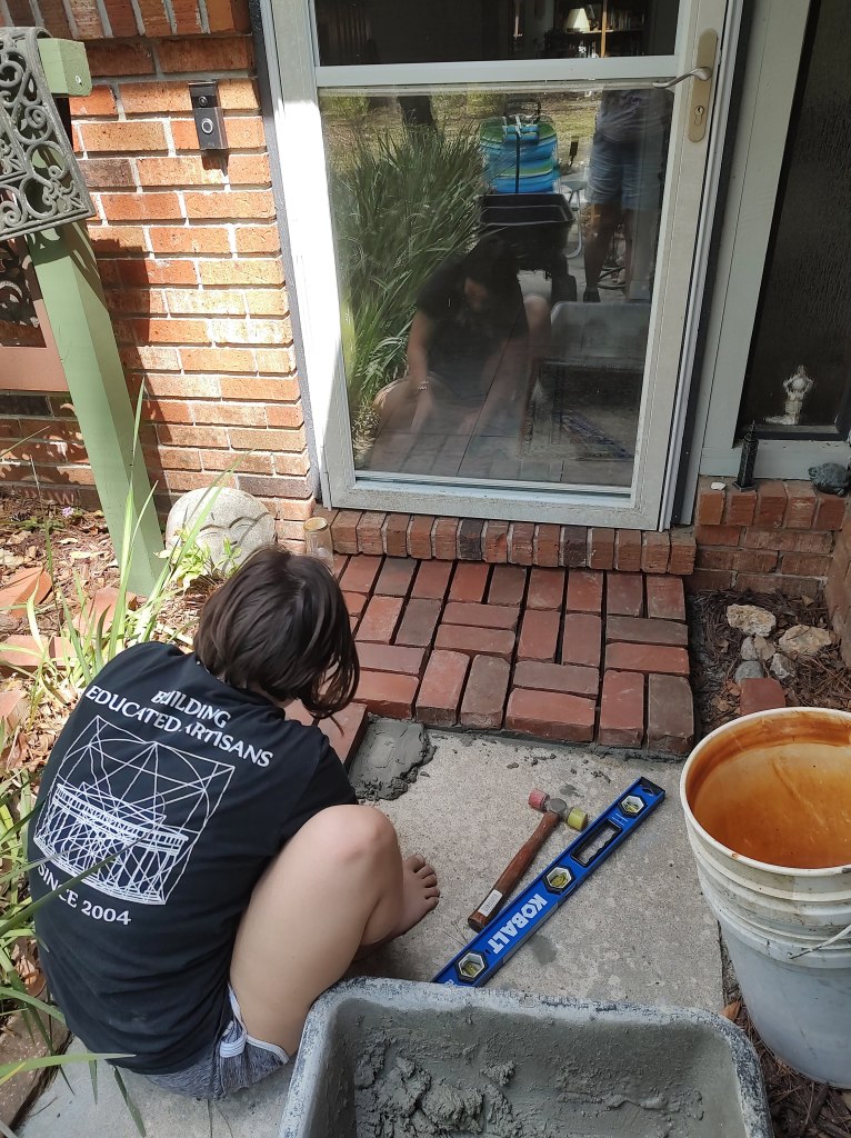 Masonry work in progress by Elisa Nemmers
