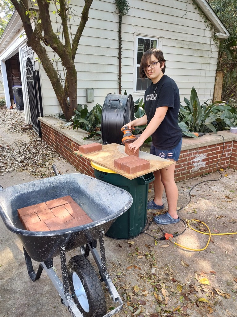 Cutting bricks