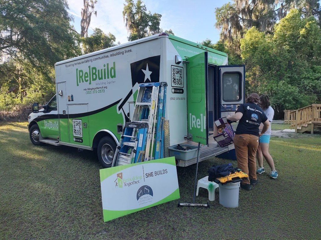 Working with Rebuilding Together on restoring a community member's historic home.
