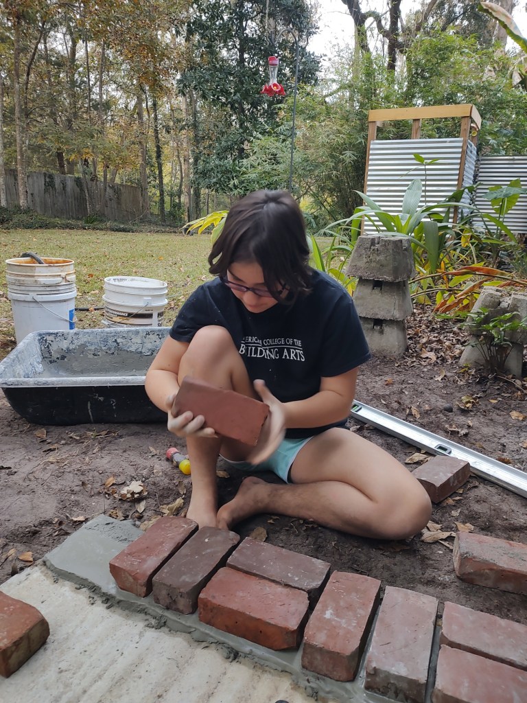 Constructing a brick patio