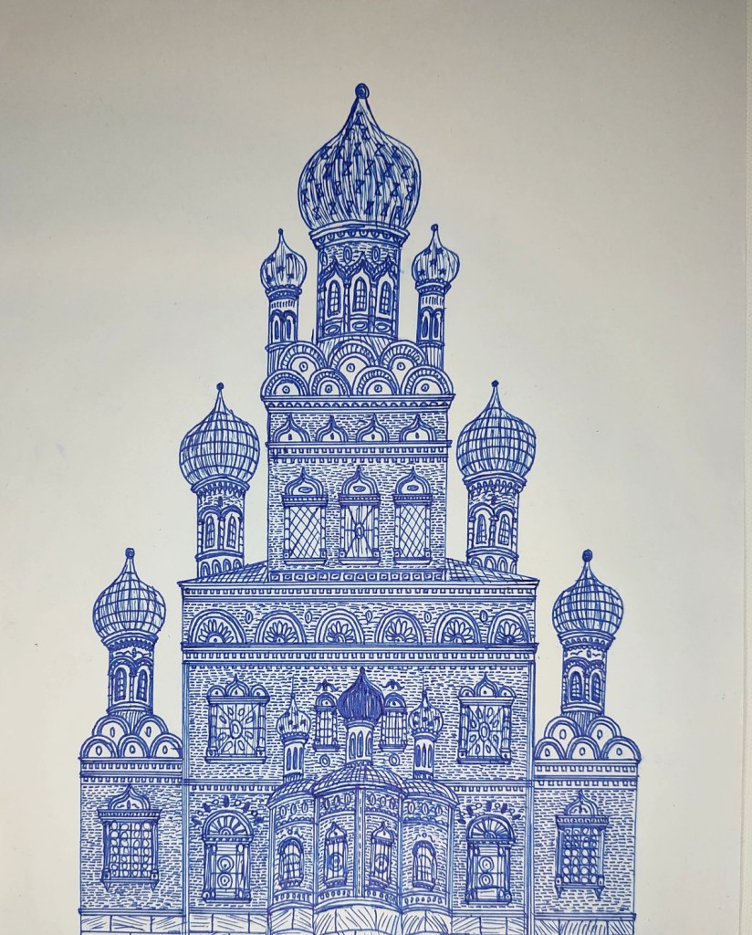Ruslanovna Electric company, 2026, ink on paper