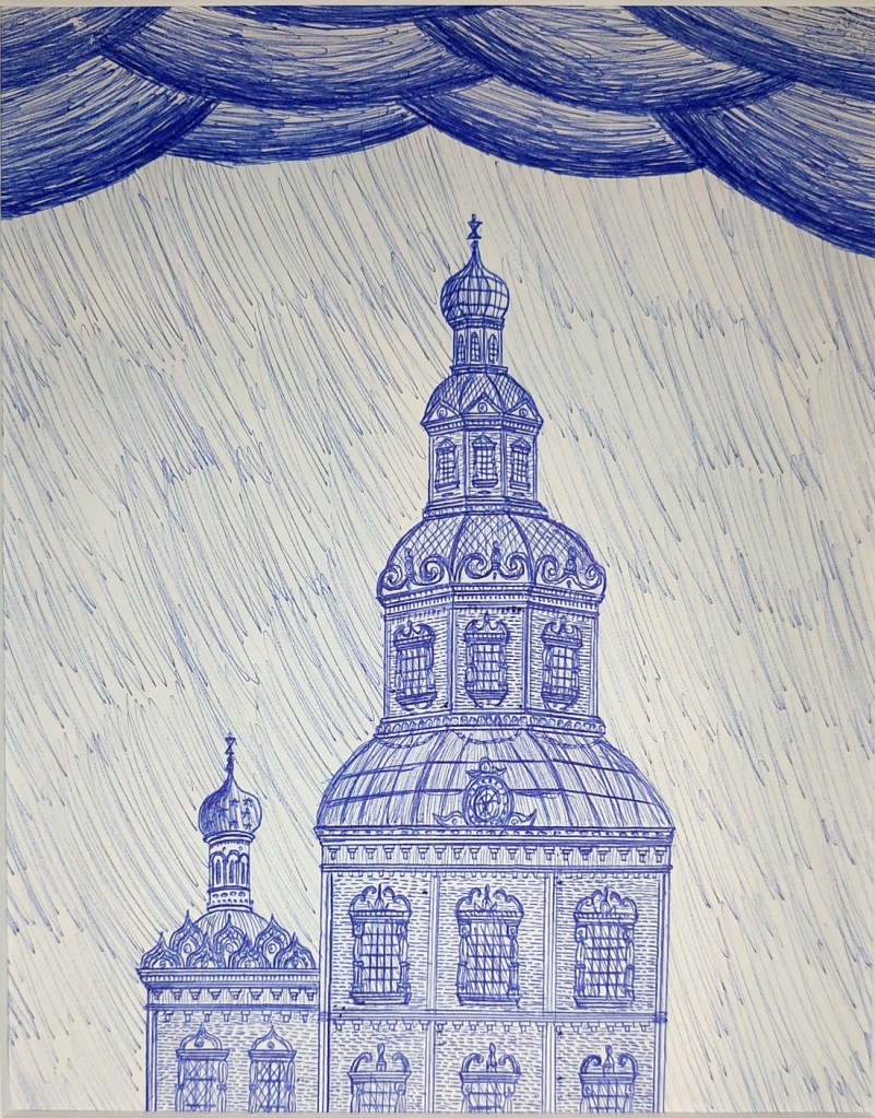 Stroganov Kolokolnya, 2026, ink on paper